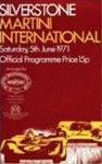 Programme cover of Silverstone Circuit, 05/06/1971