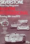 Programme cover of Silverstone Circuit, 18/06/1972