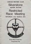 Programme cover of Silverstone Circuit, 23/03/1974