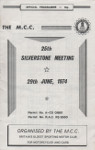 Programme cover of Silverstone Circuit, 29/06/1974