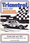 Programme cover of Silverstone Circuit, 30/06/1974