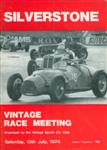 Programme cover of Silverstone Circuit, 13/07/1974