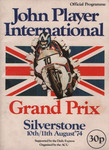 Programme cover of Silverstone Circuit, 11/08/1974