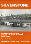 Programme cover of Silverstone Circuit, 05/10/1974