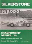 Programme cover of Silverstone Circuit, 16/03/1975
