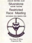 Programme cover of Silverstone Circuit, 20/03/1976