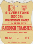 Ticket for Silverstone Circuit, 11/04/1976