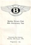 Programme cover of Silverstone Circuit, 28/08/1976