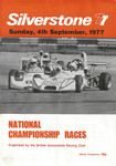 Programme cover of Silverstone Circuit, 04/09/1977