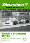 Programme cover of Silverstone Circuit, 01/05/1978