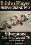 Programme cover of Silverstone Circuit, 06/08/1978