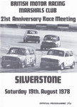 Programme cover of Silverstone Circuit, 19/08/1978