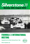 Programme cover of Silverstone Circuit, 28/08/1978