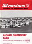 Programme cover of Silverstone Circuit, 03/09/1978