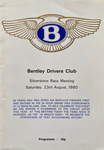 Programme cover of Silverstone Circuit, 23/08/1980