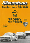 Programme cover of Silverstone Circuit, 05/07/1981