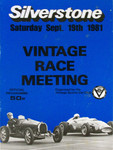 Programme cover of Silverstone Circuit, 19/09/1981