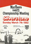 Programme cover of Silverstone Circuit, 07/03/1982