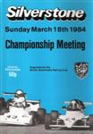 Programme cover of Silverstone Circuit, 18/03/1984