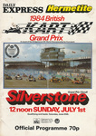 Programme cover of Silverstone Circuit, 01/07/1984