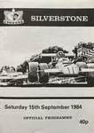 Programme cover of Silverstone Circuit, 15/09/1984