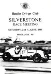 Programme cover of Silverstone Circuit, 24/08/1985