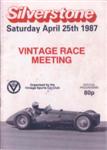Programme cover of Silverstone Circuit, 25/04/1987