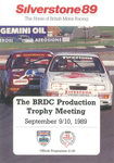 Programme cover of Silverstone Circuit, 10/09/1989