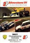 Programme cover of Silverstone Circuit, 22/09/1991