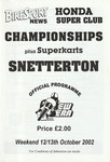 Programme cover of Snetterton Circuit, 13/10/2002