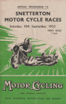 Programme cover of Snetterton Circuit, 10/09/1955