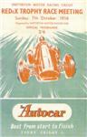 Programme cover of Snetterton Circuit, 07/10/1956