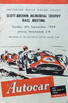Programme cover of Snetterton Circuit, 06/09/1959