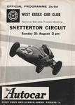 Programme cover of Snetterton Circuit, 21/08/1960