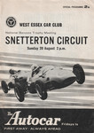 Programme cover of Snetterton Circuit, 20/08/1961