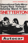 Programme cover of Snetterton Circuit, 14/03/1964
