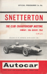 Programme cover of Snetterton Circuit, 30/08/1964