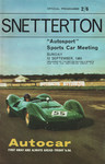 Programme cover of Snetterton Circuit, 12/09/1965