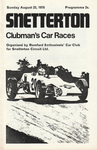Programme cover of Snetterton Circuit, 23/08/1970