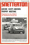 Programme cover of Snetterton Circuit, 20/09/1970