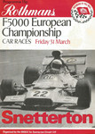 Programme cover of Snetterton Circuit, 31/03/1972