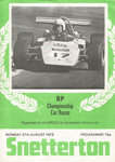 Programme cover of Snetterton Circuit, 27/08/1973