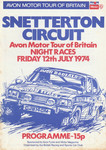 Programme cover of Snetterton Circuit, 12/07/1974