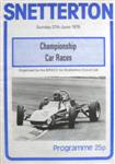 Programme cover of Snetterton Circuit, 27/06/1976