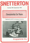 Programme cover of Snetterton Circuit, 19/09/1976