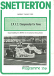 Programme cover of Snetterton Circuit, 07/05/1978