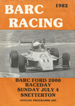 Programme cover of Snetterton Circuit, 04/07/1982