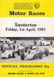 Programme cover of Snetterton Circuit, 01/04/1983