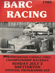 Programme cover of Snetterton Circuit, 03/07/1983