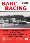 Programme cover of Snetterton Circuit, 20/10/1985